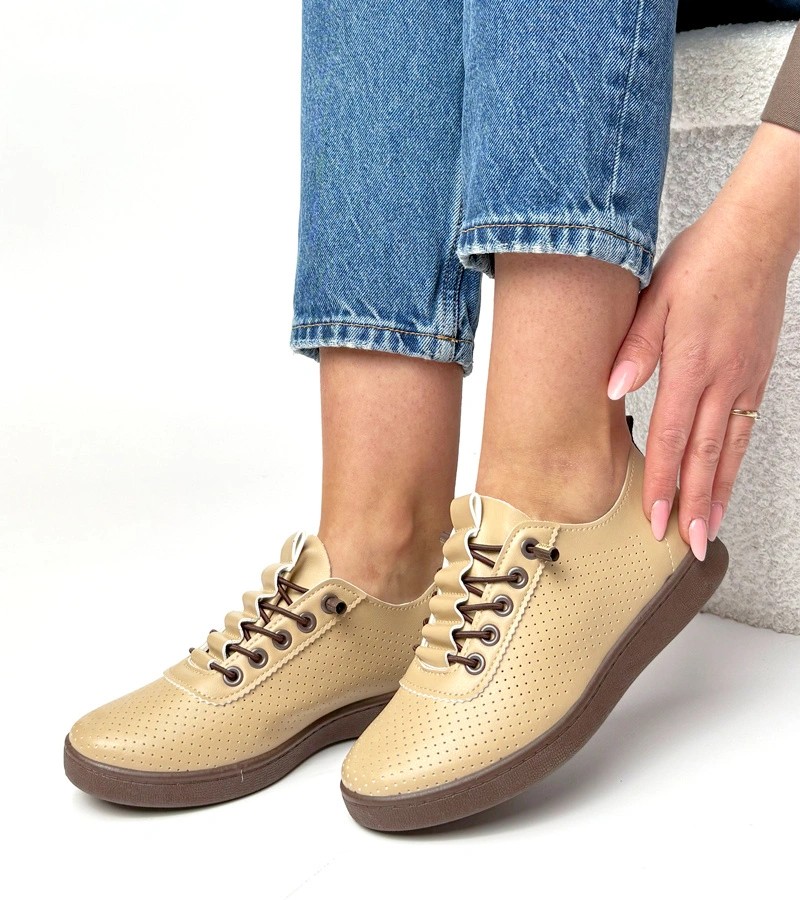 Moteriški odiniai bateliai kreminiai užmaunami – Mokasinai, bateliai